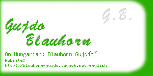 gujdo blauhorn business card